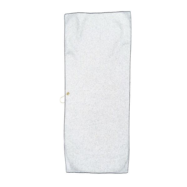 Large Microfiber Waffle Golf Towel Brass Grommet & Hook Thumbnail