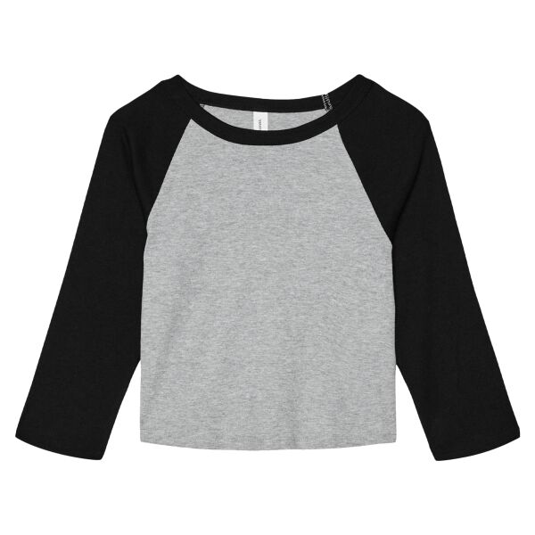 Women's Micro Rib 3/4 Raglan Baby Tee Thumbnail