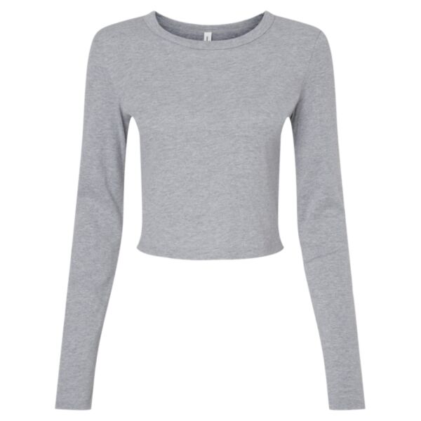 Women's Micro Rib Long Sleeve Baby Tee Thumbnail