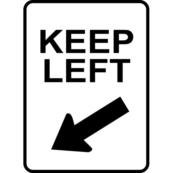 Leomarc sign keep left Thumbnail
