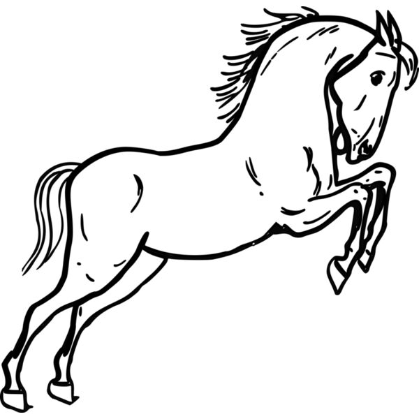 warszawianka Jumping horse outline Thumbnail