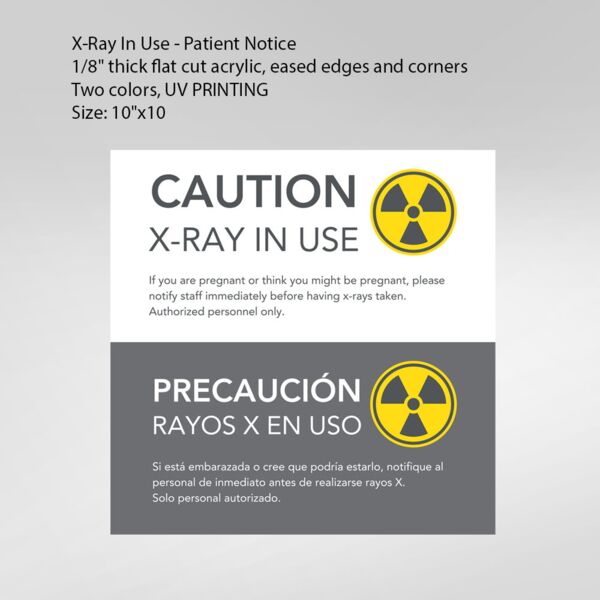 X-Ray In Use Custom Notice Thumbnail