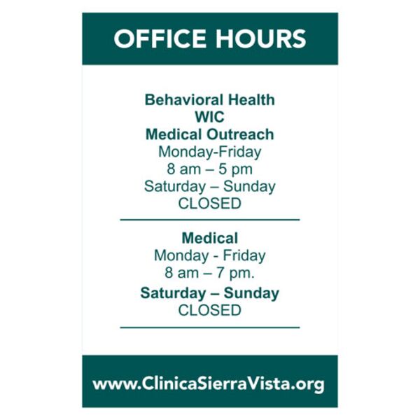 Decal - Door Hours Thumbnail