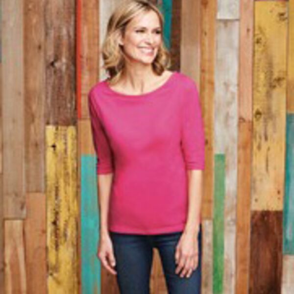 District Made® Ladies Perfect Weight® 3/4-Sleeve Tee Thumbnail