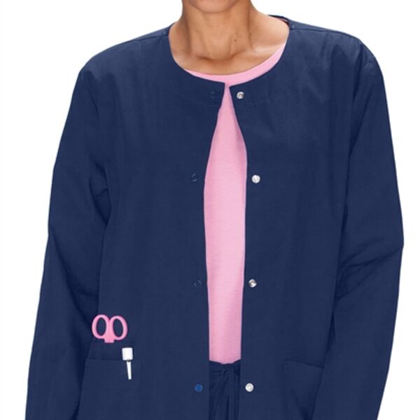 *Women's Cherokee Workwear Snap Front Warm-Up Jacket - 3 Pockets Thumbnail