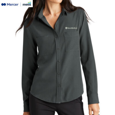 Mercer+Mettle Women's Stretch Crepe Long Sleeve Camp Thumbnail